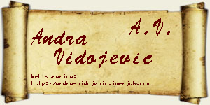 Andra Vidojević vizit kartica